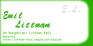 emil littman business card